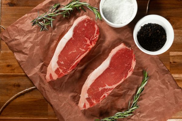 beef NY strip steaks
