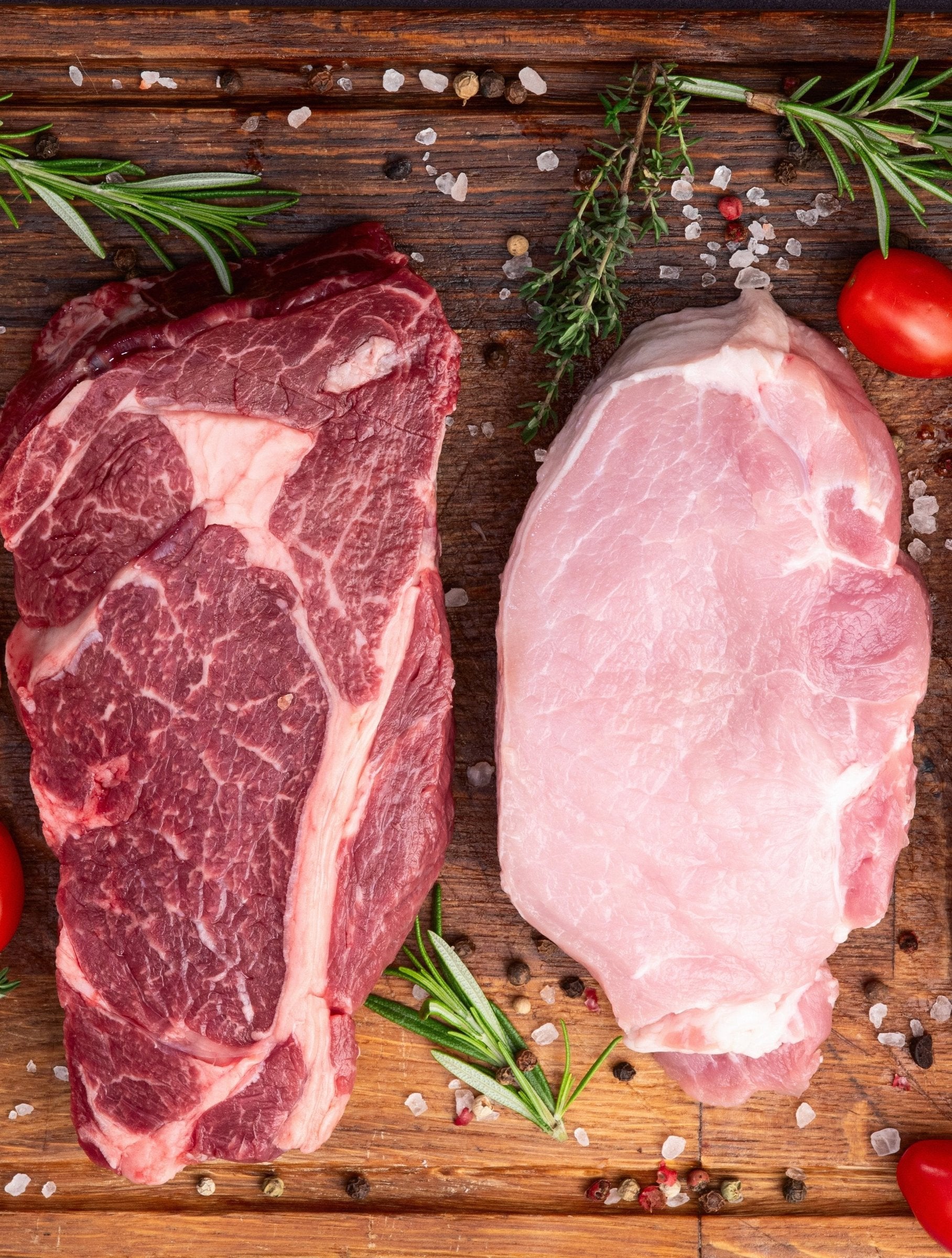 beef and pork